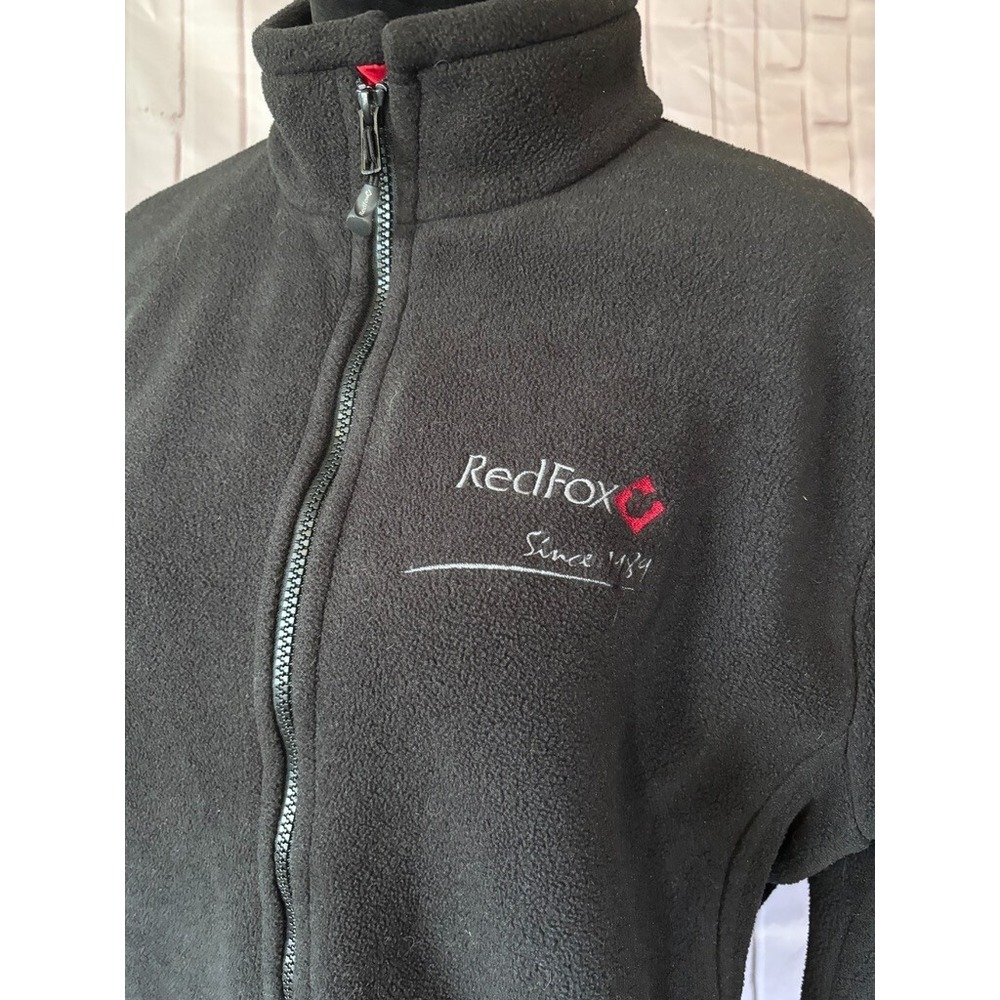 EUC: REDFOX MEN'S FLEECE  ZIPPER JACKET~ SZ. LARGE ~‎ BLACK